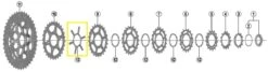 SHIMANO Distanzring Y1VN02000 Für CS-M7000 SLX 11-fach Kassette