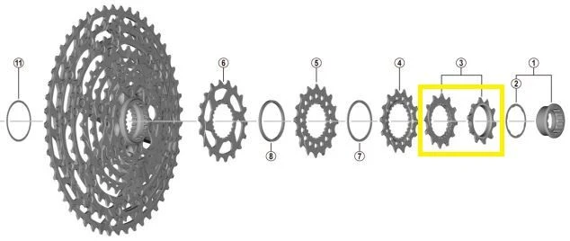 SHIMANO Ritzel Für 12-fach Kassetten XTR | XT | SLX | DEORE 10+12 Zähne 3 SHIMANO Ritzel Für 12-fach Kassetten XTR | XT | SLX | DEORE 10+12 Zähne